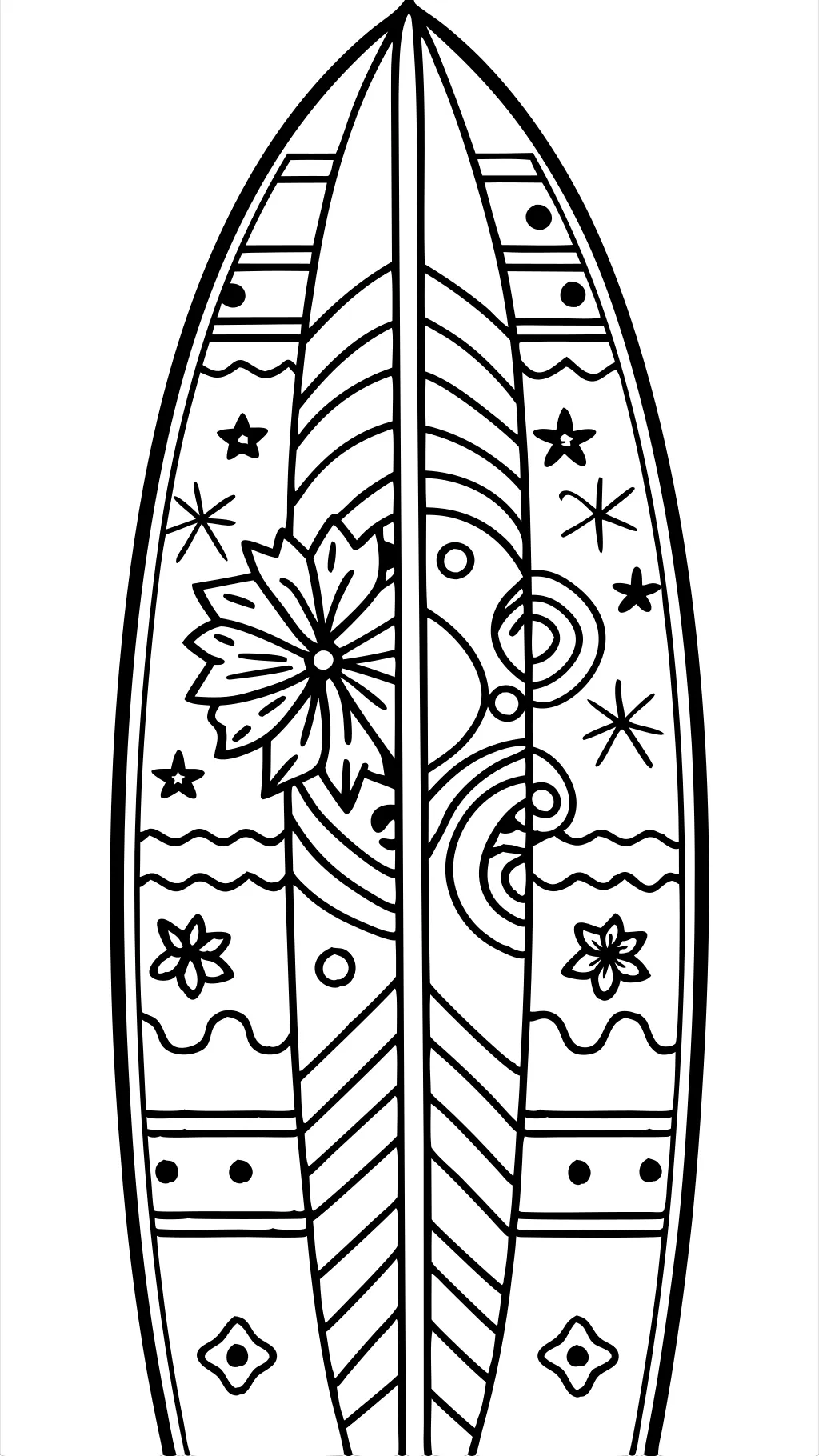 coloriage de planche de surf